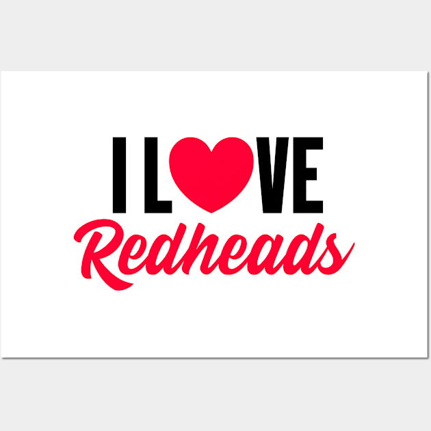 Love Heart Redhead Cute Hair Irish Wall Art by Mellowdellow